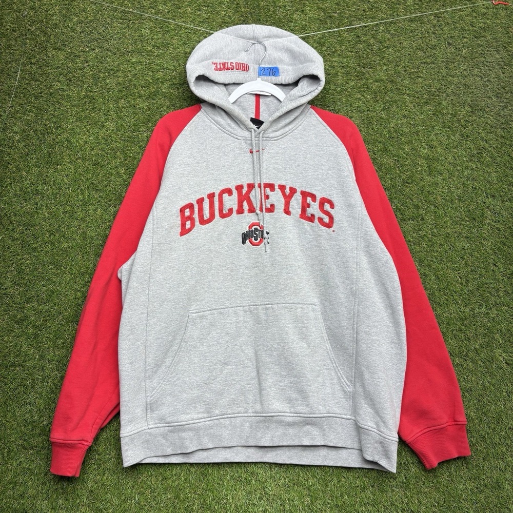 Ohio State Buckeyes Nike Hoodie Mens Large Sportswear OSU Sweatshirt Spellout